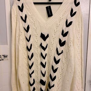 Lane Bryant NWT plus size cream sweater 26/28